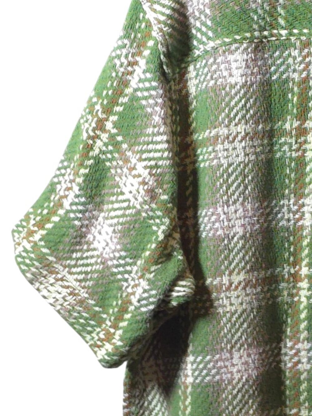 BDG Urban Outfitters Green Plaid Oversized Button Up Shirt Large Cotton Shacket - Picture 9 of 14